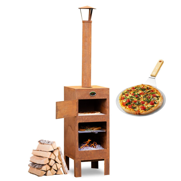 BluMill Outdoor Pizza Oven Tuinhaard geschikt voor pizza's tot 24 cm