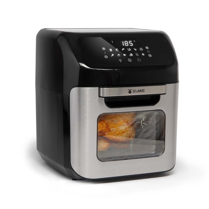 BluMill XXL Airfryer Oven in kleur zwart en zilver