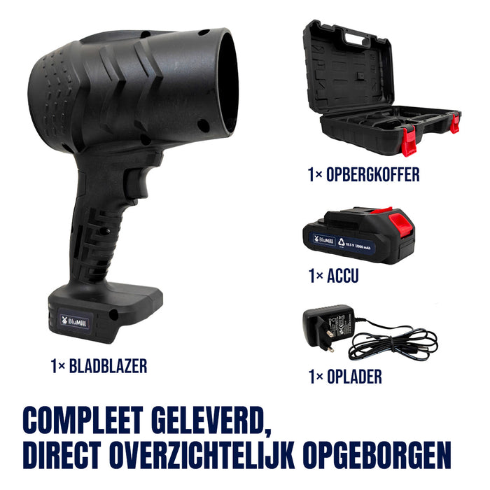 BluMill Turbo Draadloze Bladblazer op Accu