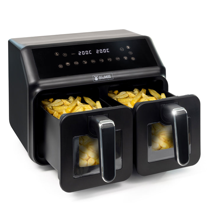 BluMill Dubbele Airfryer XXL - Met of zonder kijkvenster